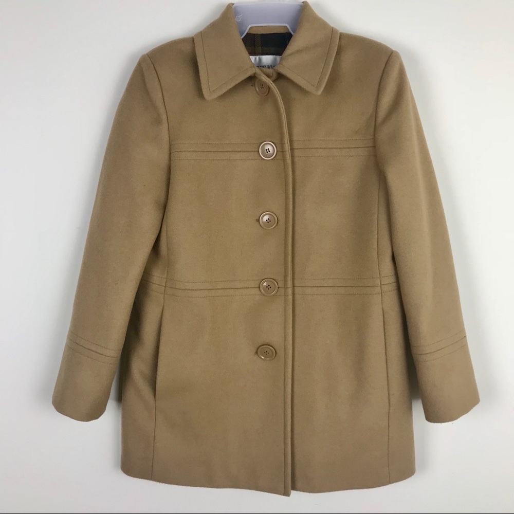 Charles Klein Petite Camel Pea Coat